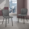 4 chaises de cuisine séjour salle à manger modernes en tissu Karya Vente