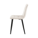 Set van 4 fluwelen eetkamerstoelen met gewatteerd effect Corfù Korting