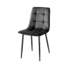 Set van 4 fluwelen eetkamerstoelen met gewatteerd effect Corfù 