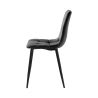 Set van 4 fluwelen eetkamerstoelen met gewatteerd effect Corfù 