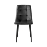 Set van 4 fluwelen eetkamerstoelen met gewatteerd effect Corfù 