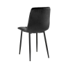 Set van 4 fluwelen eetkamerstoelen met gewatteerd effect Corfù 