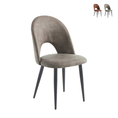 Lot de 4 chaises de cuisine modernes rembourrées en similicuir Bounty Old Promotion