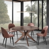 Set van 4 moderne eetkamerstoelen in fluweel Bounty Verkoop