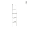 Moderne witte wandplank in laddervorm met 4 schappen h180cm Little Peoria Aanbieding