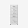 Commode de bureau rangement documents 5 tiroirs et roulettes Layt XL Vente