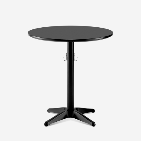 Table ronde 70cm pour bar pub restaurant avec crochet pour sac Engys Promotion