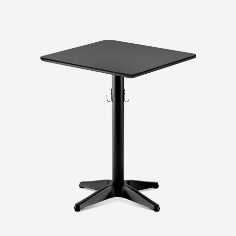 Moderne zwarte bartafel 70x70 cm met tassenhaak Jotor Aanbieding