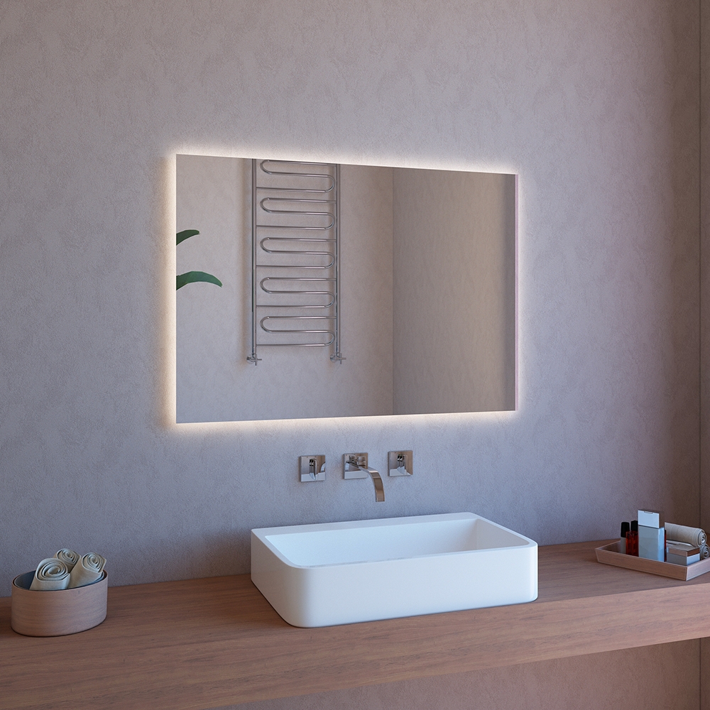 Miroir de salle de bain LED 100x70cm haut-parleurs Bluetooth ETR109 Promotion Miroir de salle de bain LED 100x70cm haut-parleurs Bluetooth ETR109 Promotion