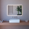 Miroir de salle de bain lumière tactile rétroéclairée 110x80cm ETR108 Promotion