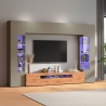 Mur équipé moderne pour salon avec meuble TV et 2 vitrines Egypt TW Promotion