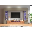 Mur équipé moderne pour salon avec meuble TV et 2 vitrines Egypt TW Offre