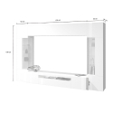 Mur équipé moderne pour salon avec meuble TV et 2 vitrines Egypt TW Remises