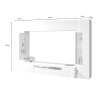 Mur équipé moderne pour salon avec meuble TV et 2 vitrines Egypt TW Remises