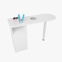 Table manucure chromée avec aspirateur et tiroirs Leopard Achat