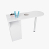 Table manucure chromée avec aspirateur et tiroirs Leopard Achat