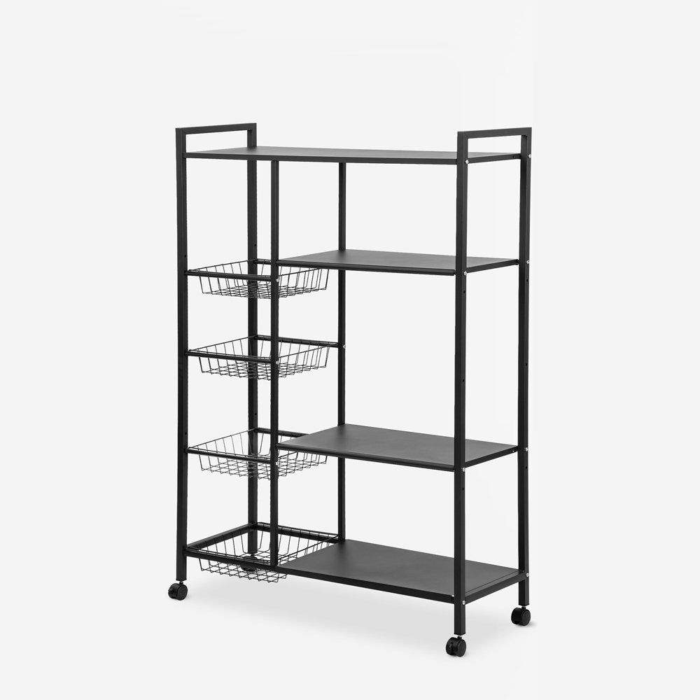 Metalen serveerwagen met wielen 115x32x135 cm Faris Deluxe Aanbieding Metalen serveerwagen met wielen 115x32x135 cm Faris Deluxe Aanbieding