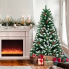 Kunstkerstboom met decoraties en kunstsneeuw 180cm Bergen Verkoop