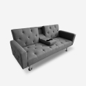 Canapé clic clac 2 places inclinable avec porte-gobelet Otium Offre