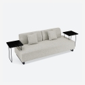 3-zits modulaire bank met kussens en modulaire tafels Salus Verkoop