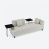 Canapé 3 places modulable avec coussins tables basses modulaires Salus Remises