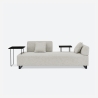 3-zits modulaire bank met kussens en modulaire tafels Salus Kortingen