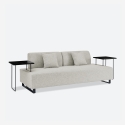 3-zits modulaire bank met kussens en modulaire tafels Salus Catalogus