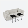 3-zits modulaire bank met kussens en modulaire tafels Salus Voorraad