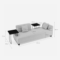 Canapé 3 places modulable avec coussins tables basses modulaires Salus Dimensions