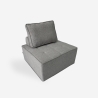 Modulaire grijze stoffen fauteuil Raji Aanbieding