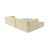 Modulaire 4-zits hoekbank links van ribfluweel Cady Velvet Kortingen
