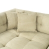 Modulaire 4-zits hoekbank links van ribfluweel Cady Velvet Karakteristieken