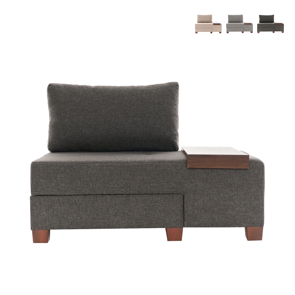 Chaise longue lit pliable côté droit en lin Betty Right Promotion Chaise longue lit pliable côté droit en lin Betty Right Promotion