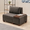 Chaise longue lit pliable côté droit en lin Betty Right Catalogue