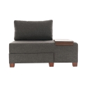 Chaise longue lit pliable côté droit en lin Betty Right Choix