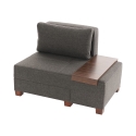Chaise longue lit pliable côté droit en lin Betty Right Modèle
