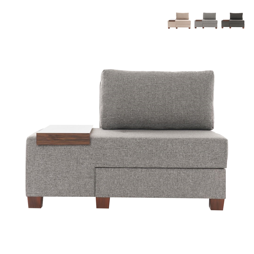 Opvouwbare chaise longue links linnen Betty Left fauteuilbed Verkoop