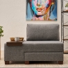 Opvouwbare chaise longue links linnen Betty Left fauteuilbed Model