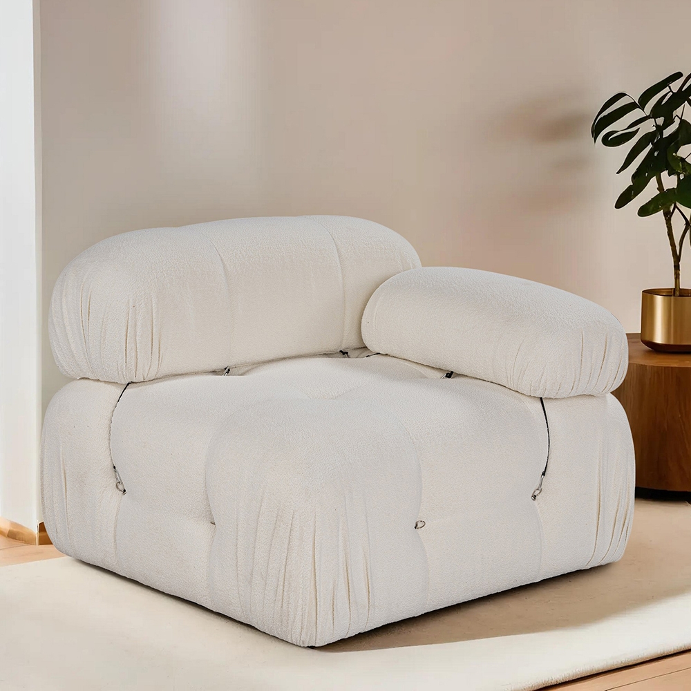 Module d'angle droit pour canapé modulable en bouclé Bubble 1RB Promotion Module d'angle droit pour canapé modulable en bouclé Bubble 1RB Promotion