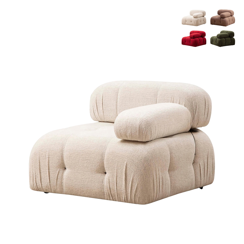 Module d'angle droit pour canapé modulable en tissu Bubble 1R Promotion Module d'angle droit pour canapé modulable en tissu Bubble 1R Promotion