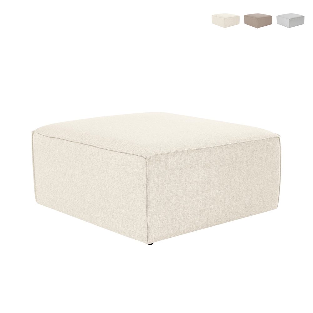 Moderne vierkante linnen poef voetenbank 85x85cm Fora P Aanbieding Moderne vierkante linnen poef voetenbank 85x85cm Fora P Aanbieding