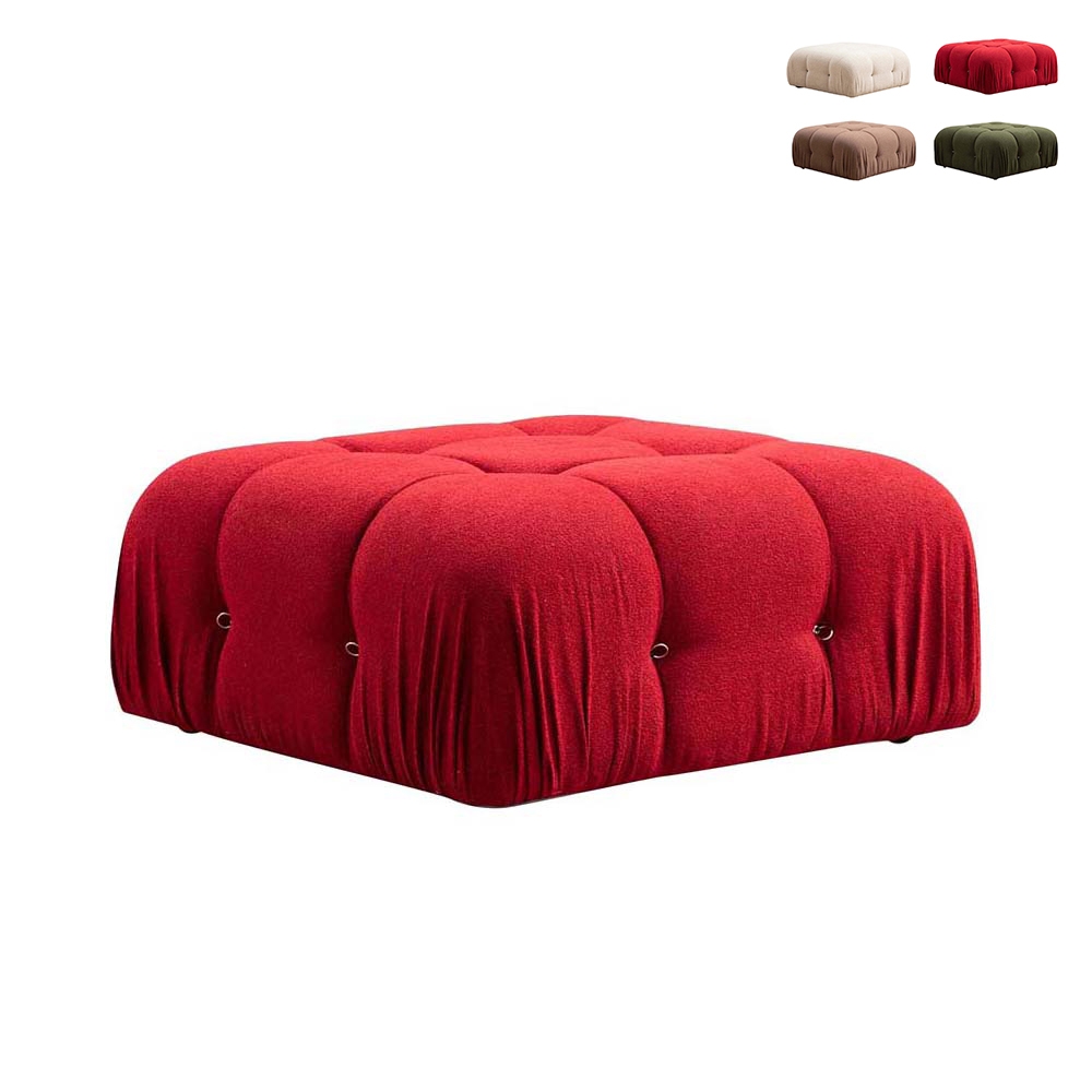 Poef voetenbank in stof 95x95cm Bubble PT Aanbieding Poef voetenbank in stof 95x95cm Bubble PT Aanbieding
