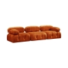 Modulaire 4-zits bank in oranje fluweel Bubble 3SV Verkoop