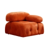 Modulaire 4-zits bank in oranje fluweel Bubble 3SV Korting