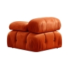 Modulaire 4-zits bank in oranje fluweel Bubble 3SV Kortingen