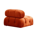 Modulaire 4-zits bank in oranje fluweel Bubble 3SV Catalogus