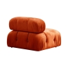 Modulaire 4-zits bank in oranje fluweel Bubble 3SV Catalogus