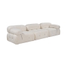 Modulaire 4-zitsbank in witte bouclé Bubble 3SB Korting