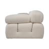 Modulaire 4-zitsbank in witte bouclé Bubble 3SB Voorraad