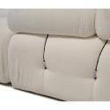 Modulaire 4-zitsbank in witte bouclé Bubble 3SB Keuze